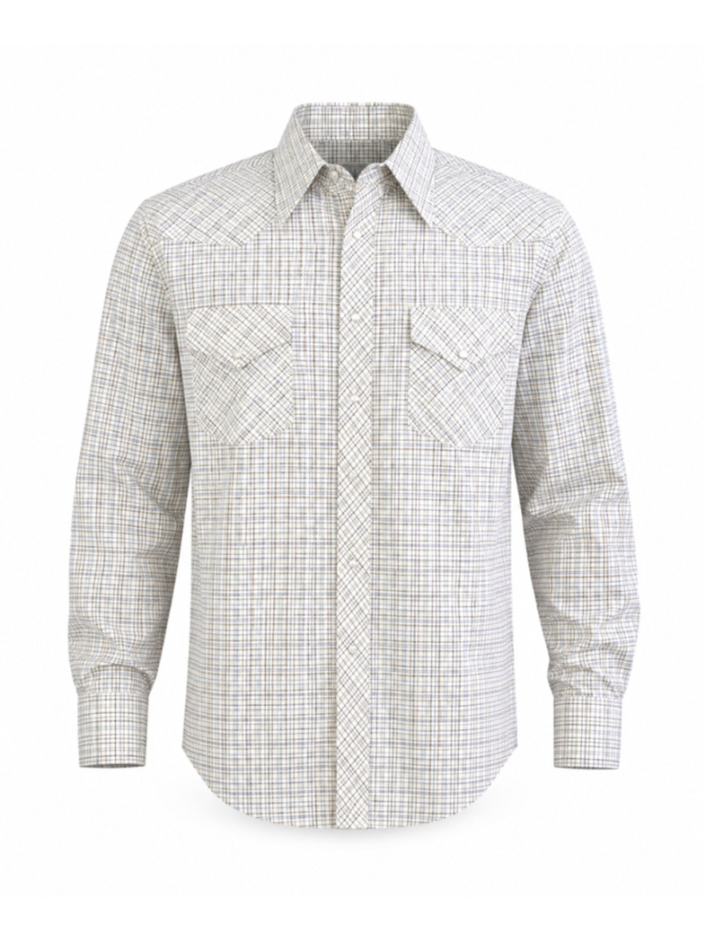 Vintage 90s Big Smith Western Pearl Snap Shirt Mens 15.5 33 Plaid Cowboy